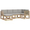 vidaXL Set di divani da esterno 6 pz Bianco e Grigio Chiaro