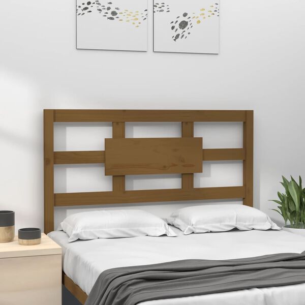 vidaXL Testiera per Letto ambra 80,5x4x100cm in Legno Massello di Pino