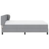 vidaXL Letto a molle con materasso Grigio chiaro 140 x 200 cm Tessuto