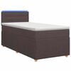 vidaXL Letto box spring con materasso Marrone Scuro 80 x 200 cm
