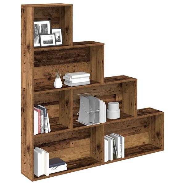 vidaXL Libreria Legno Antico 157x24x160 cm in Legno Multistrato