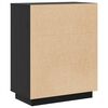 vidaXL Credenza Nera 60x34x75 cm in Legno Massello di Pino