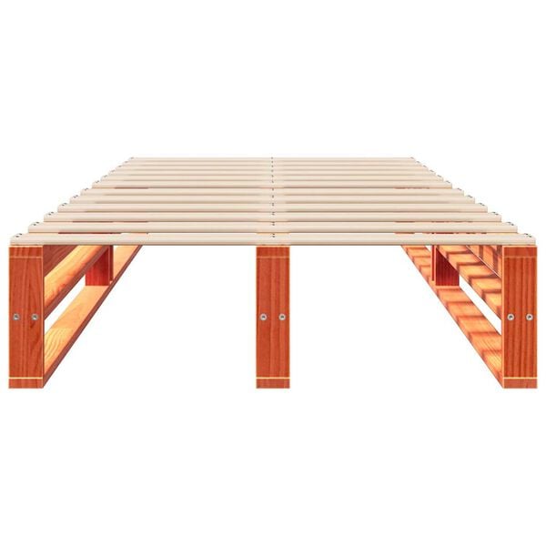 vidaXL Letto senza Materasso Marrone Cera 100x200 cm in Legno di Pino