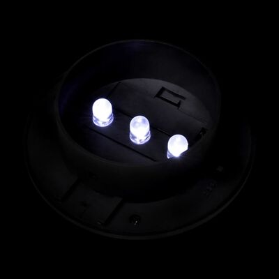 vidaXL Lampade Solari da Esterno per Recinzioni 12 pz LED Nero