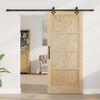 vidaXL Porta scorrevole ORKDAL Marrone 86 x 198,5 cm Pino massello