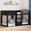 vidaXL Letto a Castello per Bambini Rovere Nero 90 x 190 cm