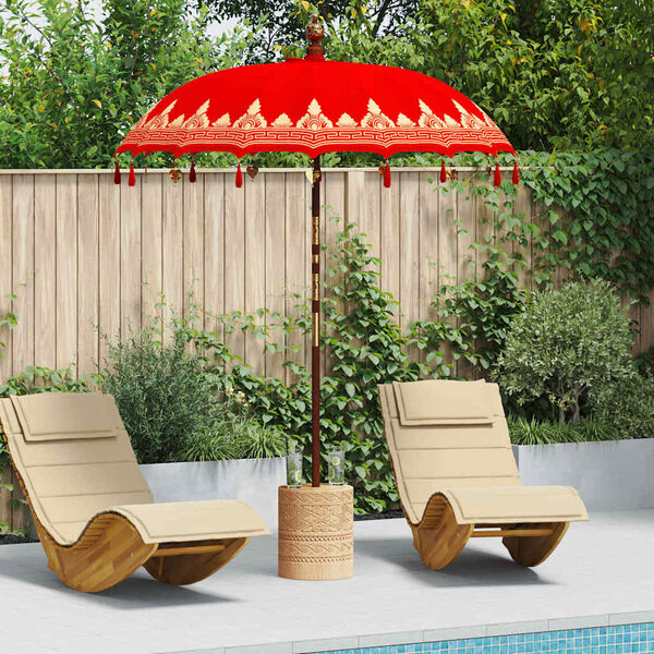 vidaXL Parasol Balinese Rosso 185 x 185 x 260 cm