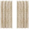 vidaXL Tende in Velluto 2 pz Crema 225 x 140 cm Velluto