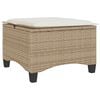 vidaXL Sgabelli Giardino con Cuscini 4pz Beige 55x55x36 cm Polyrattan
