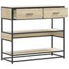 vidaXL Tavolo Consolle Rovere Sonoma 90x35x80 cm in Legno Multistrato