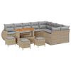 vidaXL Set Divano da Giardino 13 pz Beige polyrattan