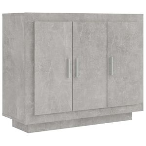 vidaXL Credenza Grigio Cemento 92x35x75 cm in Legno Multistrato