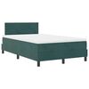 vidaXL Letto a molle con materasso Verde Scuro 120 x 200 cm Velluto