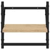 vidaXL Mensole a Parete con Aste 2pz Rovere Sonoma 30x25x30 cm
