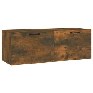 vidaXL Mobile Pensile Rovere Fumo 100x36,5x35 cm Legno Multistrato