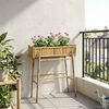 vidaXL Vaso da Giardino con Supporto Naturale 100 x 38 x 114 cm Bamb&ugrave;