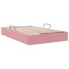 vidaXL Letto con Contenitore Rosa 120 x 200 cm Velluto