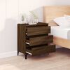 vidaXL Credenza Rovere Marrone 60x35x70 cm in Legno Multistrato