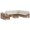 vidaXL Set Divano da Giardino 10 pcs Beige polyrattan