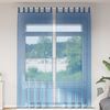 vidaXL Tende in Voile con Passanti 2 pz Blu Reale 140x260 cm