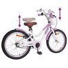 vidaXL Bicicletta per Bambini 18 Pollici per bambini dai 5 ai 7 anni