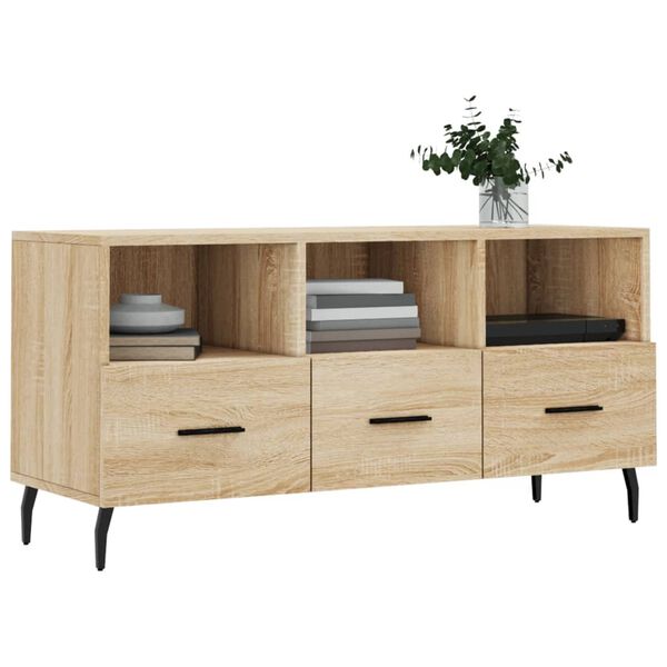 vidaXL Mobile Porta TV Rovere Sonoma 102x36x50 cm in Legno Multistrato