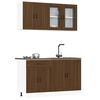 vidaXL Set Mobili da Cucina 4 pz Porto Rovere Marrone in Truciolato