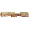 vidaXL Set di divani da esterno con cuscino 8 pcs Naturale e Beige