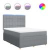 vidaXL Giroletto a Molle con Materasso Grigio Chiaro 140x200cm Tessuto