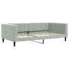 vidaXL Divano Letto con Letto Estraibile Grigio Chiaro 100x200 Velluto