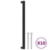 vidaXL Maniglie per Mobili 10 pz Nere 320 mm in Acciaio Inox