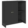 vidaXL Armadio con lo scaffale con porta Nero 100 x 36 x 102 cm Rattan