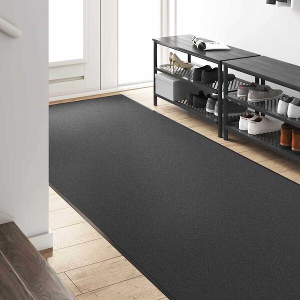 vidaXL Tappetino Altro Antracite e Nero 120 x 250 cm Poliammide e PVC