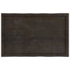 vidaXL Piano Tavolo Marrone Scuro 100x60x(2-6)cm Rovere Non Trattato