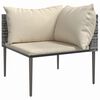 vidaXL Divano Angolare da Giardino con Cuscini in Polyrattan Grigio