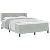vidaXL Letto a molle con testiera Grigio chiaro 140 x 190 cm Velluto