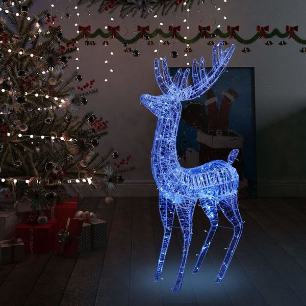 vidaXL Renna di Natale XXL in Acrilico 250 LED 180 cm Blu