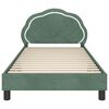 vidaXL Struttura letto bambini con testata Verde Mare 90 x 190 cm