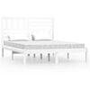 vidaXL Giroletto Bianco in Legno Massello di Pino 140x200 cm