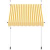 vidaXL Tenda da Sole Retrattile Manuale 200cm Strisce Arancione Bianco