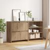 vidaXL Credenza 2 pcs Rovere artigianale 70 x 41 x 75 cm