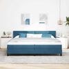 vidaXL Letto a molle con materasso Blu Scuro 200 x 200 cm Velluto