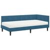 vidaXL Struttura Letto Angolare con Materasso Altro 2 pcs Blu Velluto