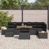 vidaXL Set Divano da Giardino con archiviazione 8 pcs Nero Poly Rattan