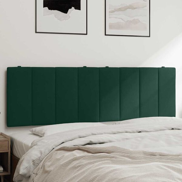 vidaXL Cuscino Testiera Hanko Verde Scuro 160 cm in Velluto
