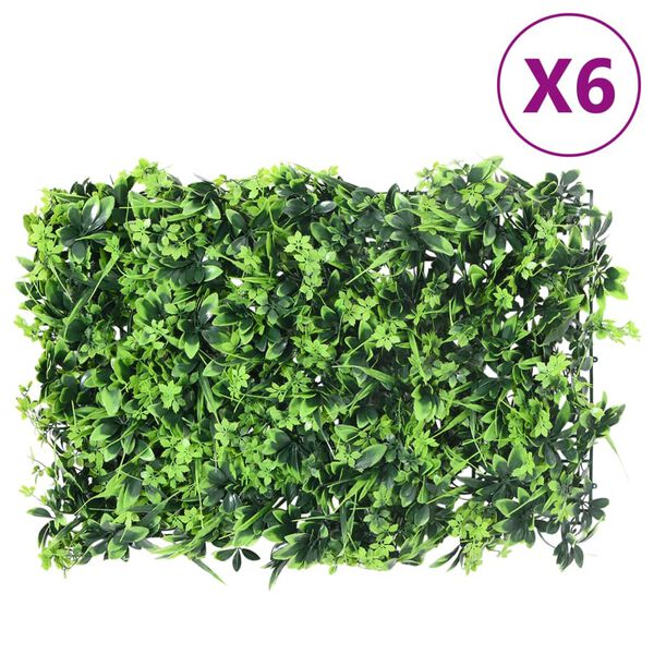 &nbsp;vidaXL Recinzione Foglie Artificiali&nbsp;6 pz Verde 40x60 cm