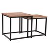 LABEL51 Set Tavolini da Salotto Twain 2 pz Legno/Nero