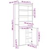 vidaXL Armadi alti 2 pcs Sonoma 79 x 36 x 200 cm Legno multistrato