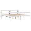 vidaXL Letto Anziani con Testiera Bianco 200x200cm Legno Massello Pino