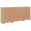 vidaXL Credenza con Luci LED Rovere Sonoma 142,5x37x67 cm